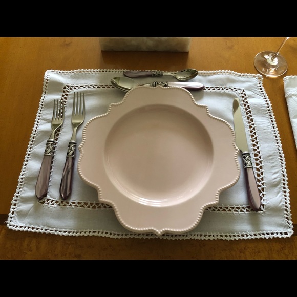 Vietri Aladdin Antique finish Lilac/Abalone Flatware 30 pieces Open box$900 - Picture 3 of 12